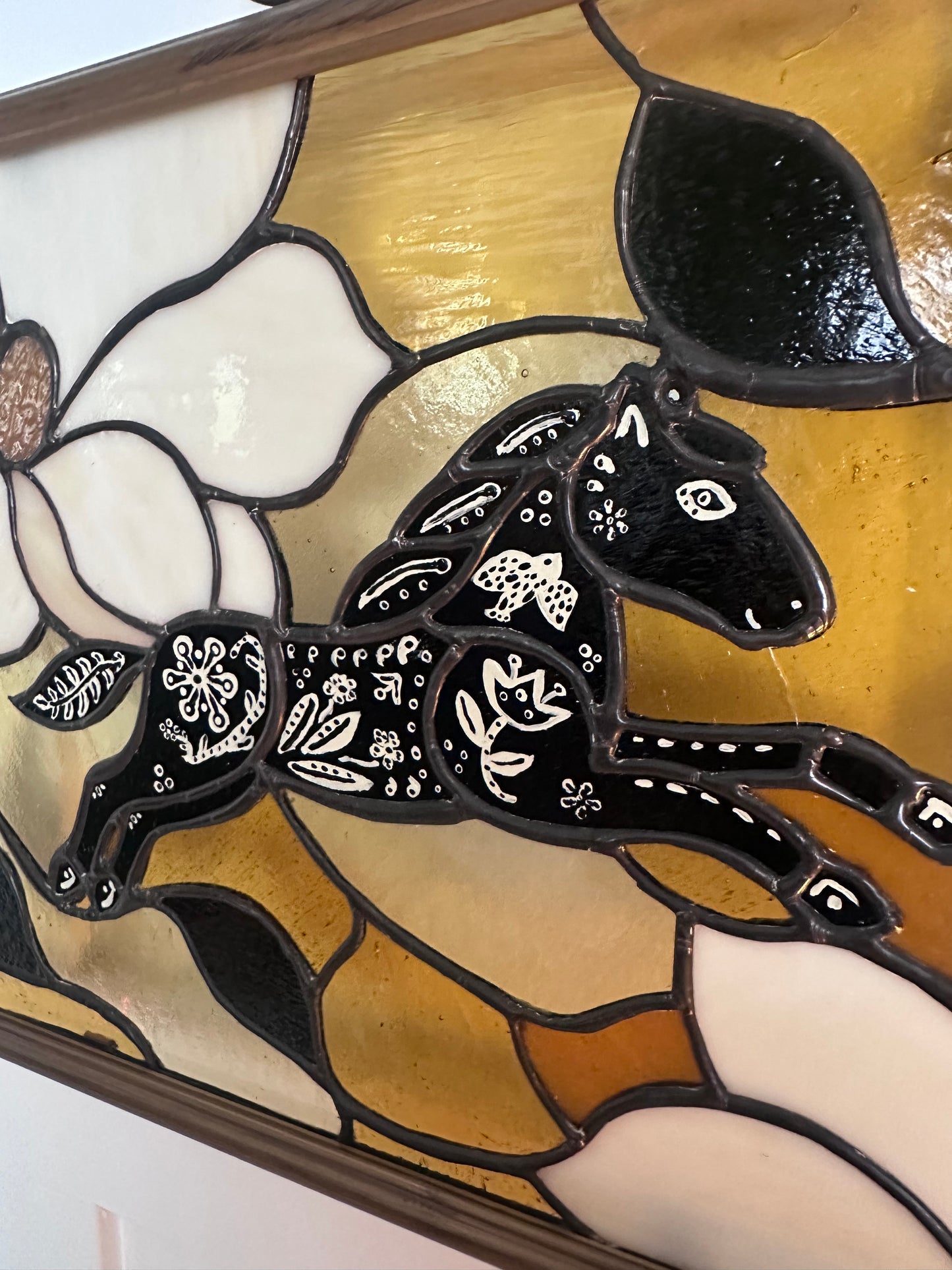 Folk Art Horse Panel (Framed)
