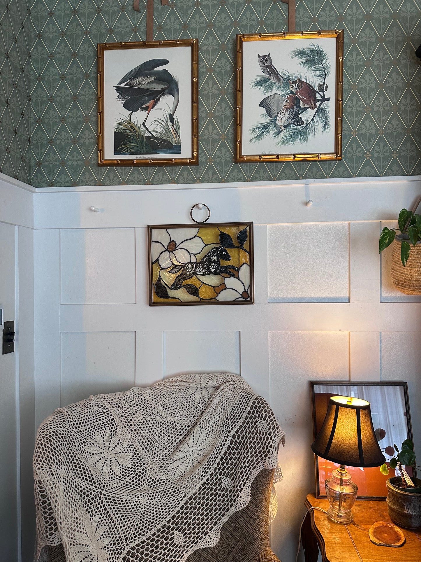 Folk Art Horse Panel (Framed)