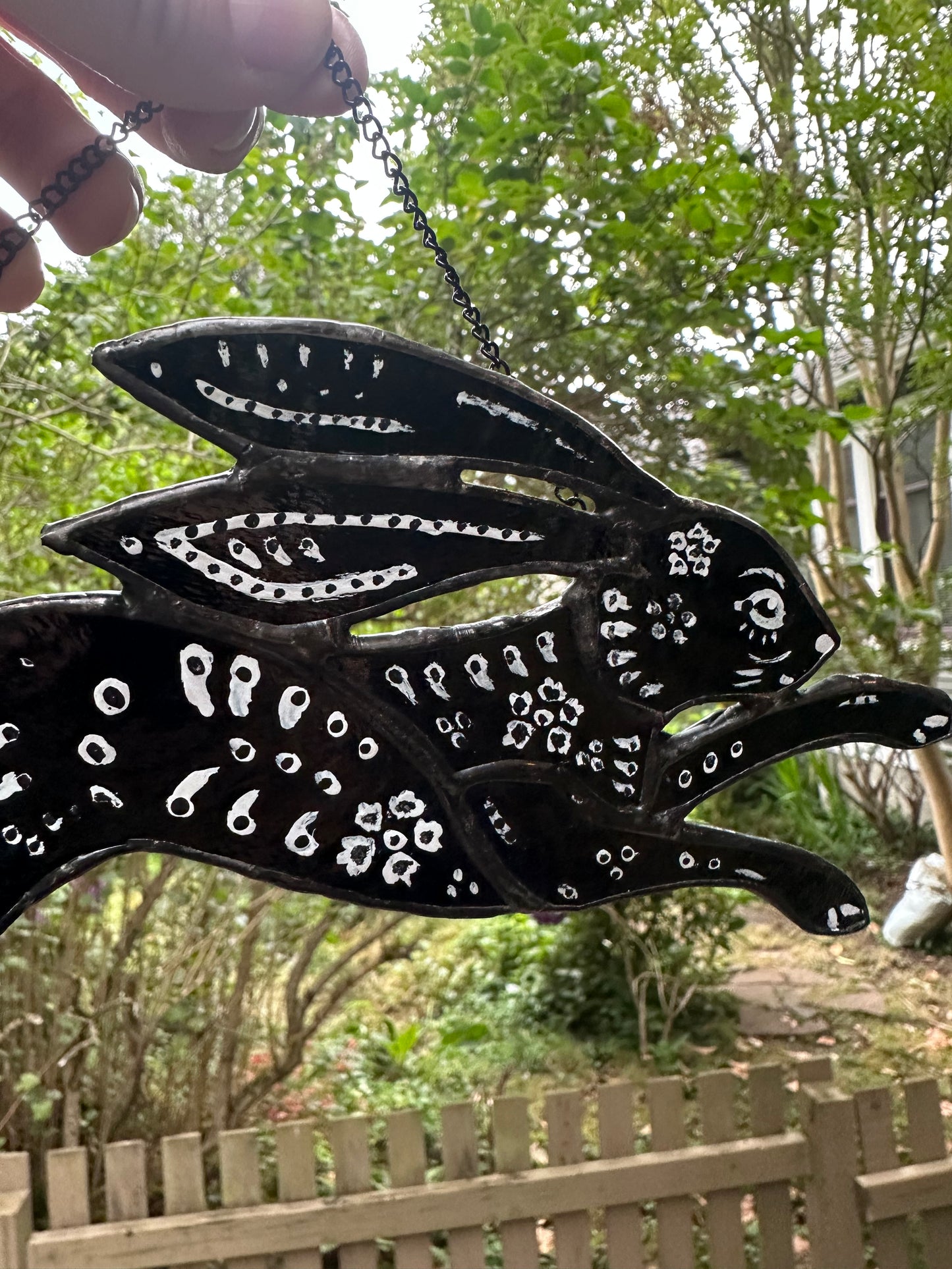 Folk Art Rabbit Suncatcher